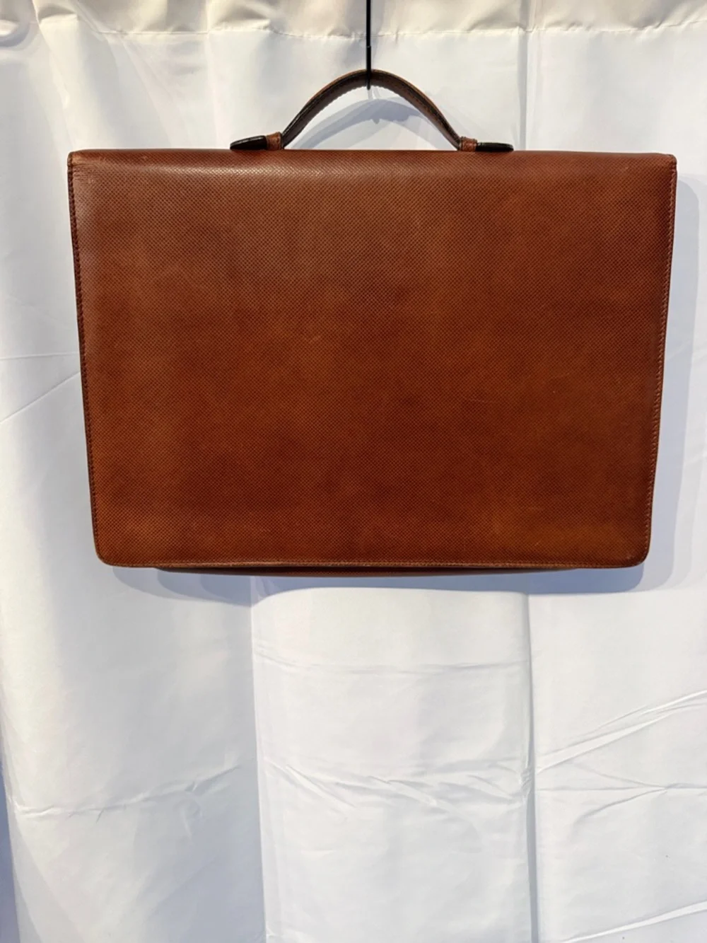 Bottega Veneta Briefcase Leather Cognac Brown, Key & Dust Bag Vintage Luxury